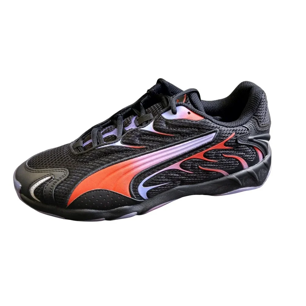 Puma Inhale Mens Sneakers Black Red Purple Flame Low Top 401560-02 Size 9.5 NEW